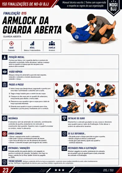 Ficha técnica do armlock da guarda aberta